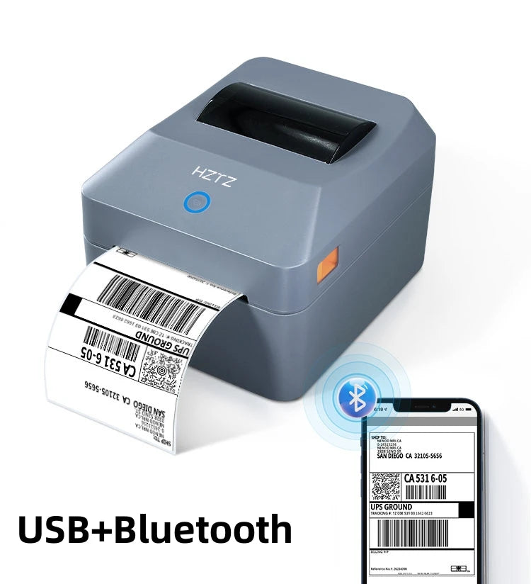 Printiup Label Max - Imprimante Thermique Étiquettes 4x6 Haut Débit – Bluetooth, Wi-Fi & USB – Compatible iPhone, Android, Mac & Windows
