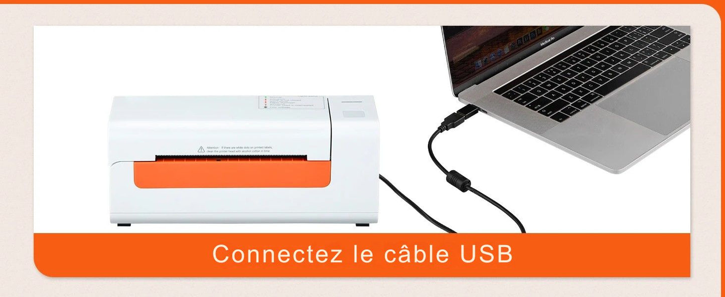 Printiup Label Smart – Imprimante Thermique Étiquettes 4x6 – USB