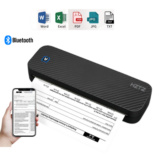 Printiup A4 Work – Imprimante Thermique Portable Étudiant – Sans Encre Bluetooth – Impression PDF, Word & Excel (Maison, Bureau, École, Travail)