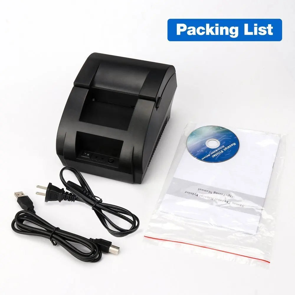 Printiup POS Pro - Imprimante Thermique Caisse Portable 58 mm – Bluetooth & USB – Multi-OS