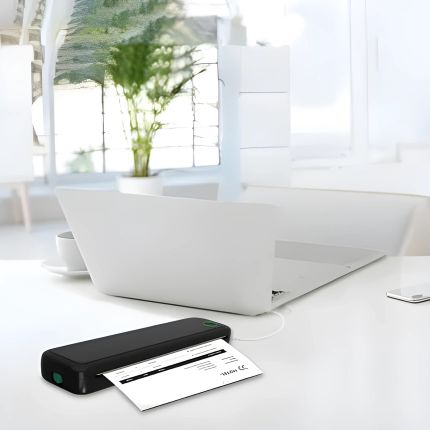 Printiup A4 Pro – Imprimante Thermique Wi-Fi & USB-C Mobile – Bluetooth Sans Encre – Mini Imprimante Mobile avec Papier Inclus pour Bureau & Maison