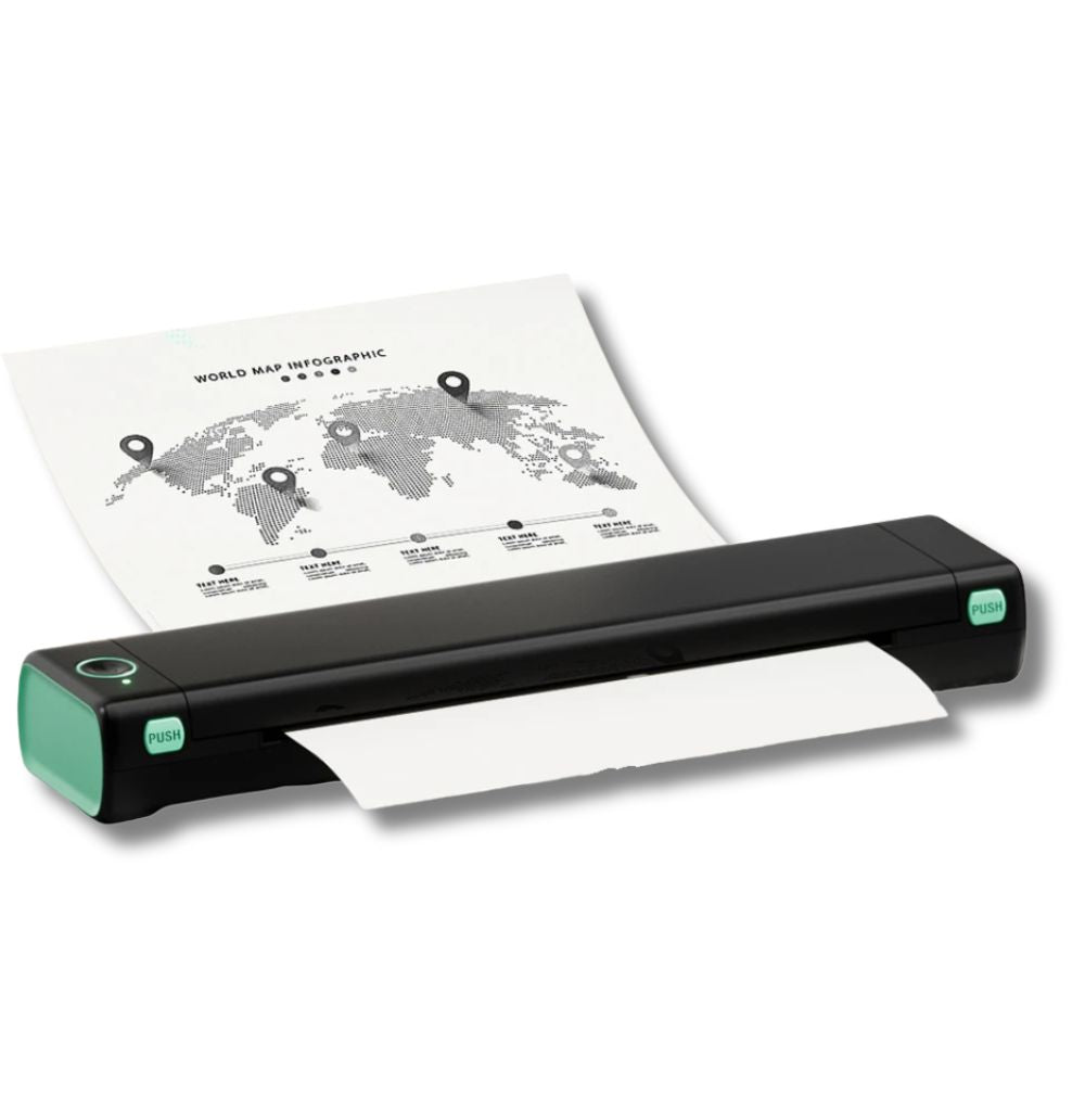 Printiup A4 – Mini imprimante Thermique Portable A4 Bluetooth Maison & Bureau, Compatible iOS Android PC