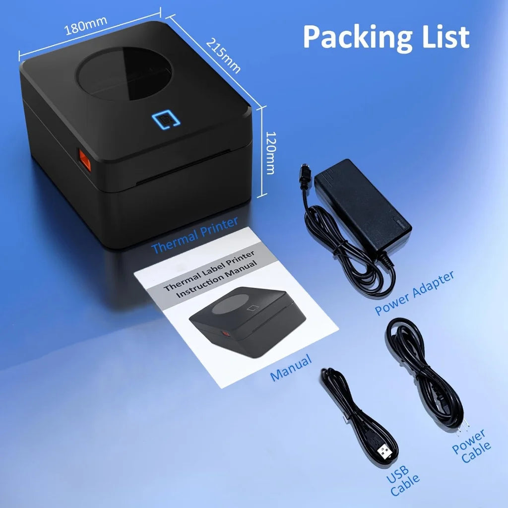 Printiup Label Flex - Imprimante Thermique Étiquettes 4x6 Bluetooth – Polyvalente & Rapide – Compatible Windows, Mac, iOS & Android