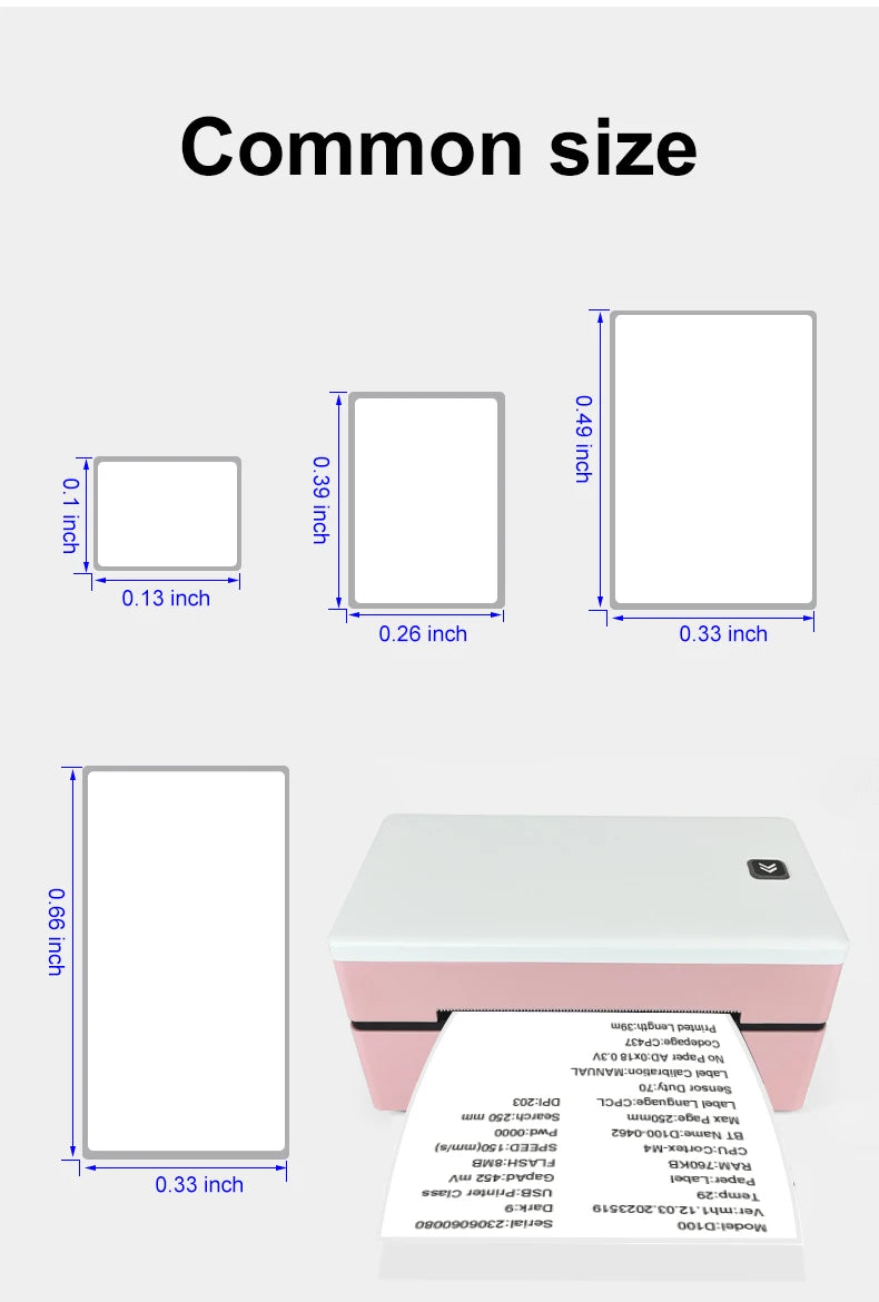 Printiup Label Go - Imprimante Thermique Étiquettes 4x6 Bluetooth – Compacte & Économique – Compatible iPhone, Android, Mac & Windows
