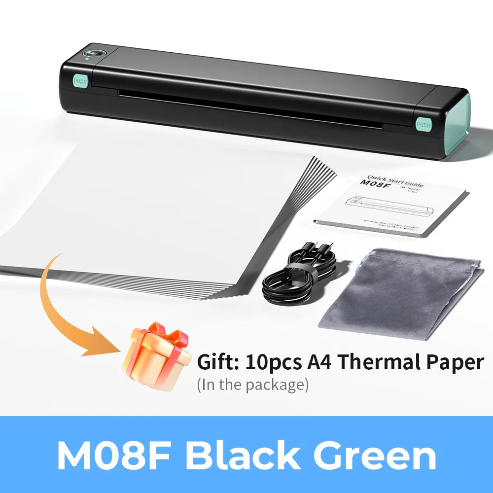 Printiup A4 – Mini imprimante Thermique Portable A4 Bluetooth Maison & Bureau, Compatible iOS Android PC