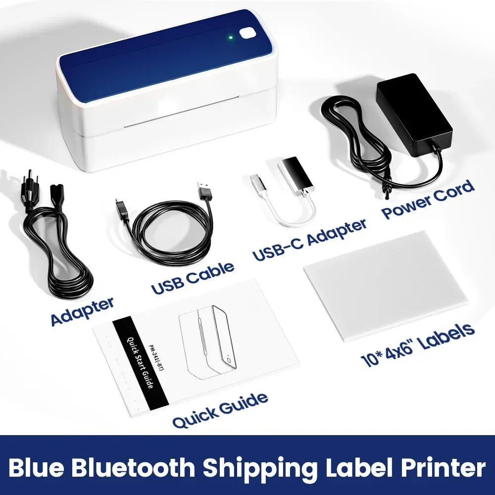 Printiup Label Air - Imprimante Thermique Étiquettes 4x6 Bluetooth Sans Fil – Compatible iPhone, Android, Mac & Windows