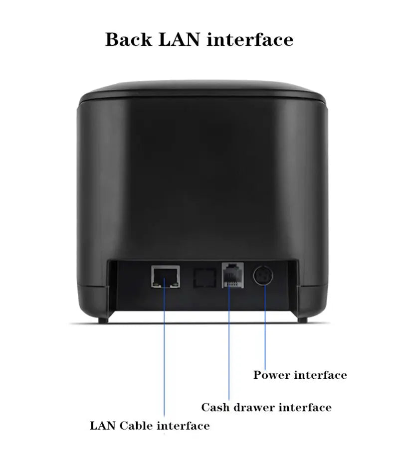 Printiup POS Max - Imprimante Thermique Caisse 80 mm – Auto-Cutter – USB & LAN – Haute Résolution