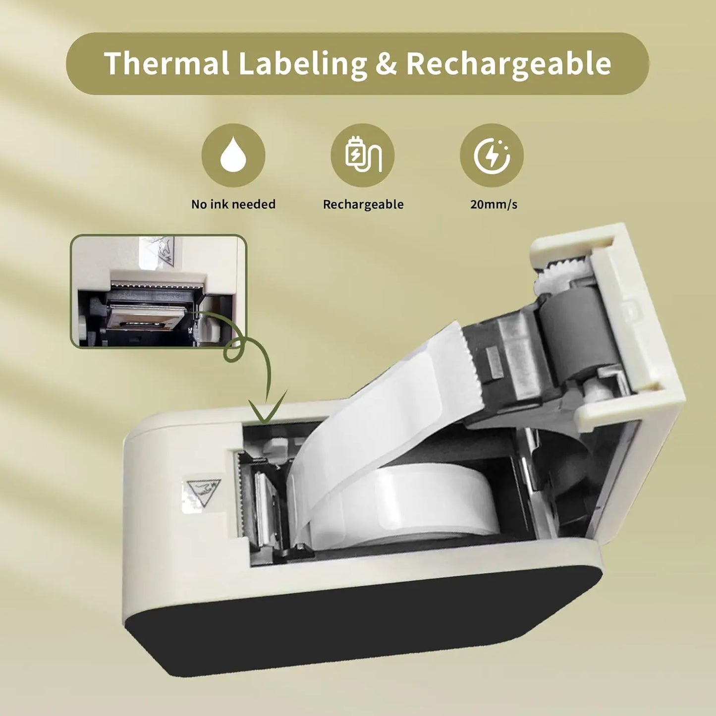 Printiup Label Max – Étiqueteuse Thermique Bluetooth 15 mm – Professionnelle
