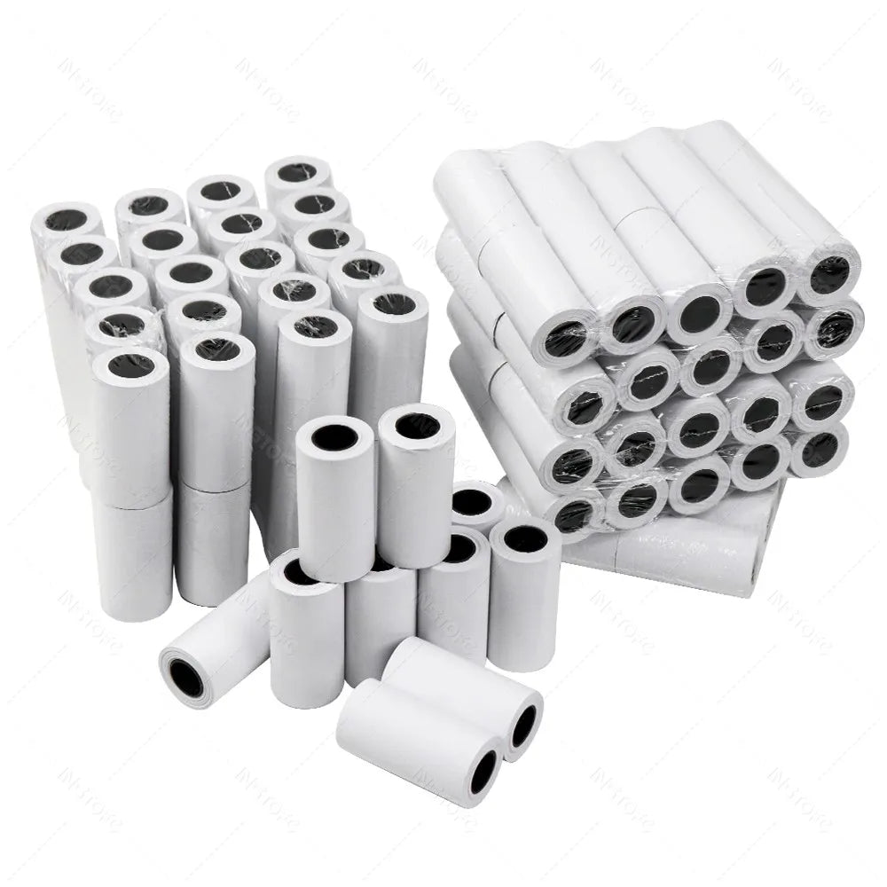 57*25MM Thermal Paper Label Sticker Adhesive Rolls Paper For Mini Printer Instant Print Kids Camera Printing Paper Replacement