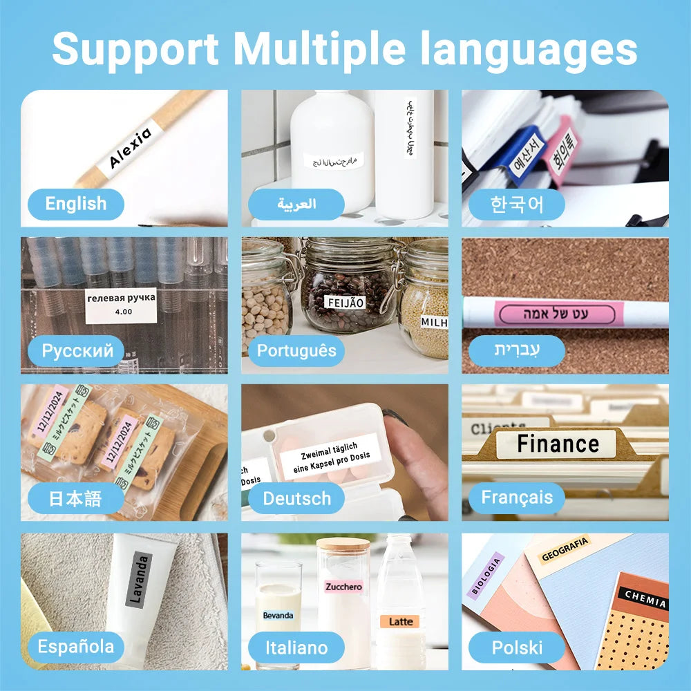 Printiup Label Mini – Étiqueteuse Thermique Portable Bluetooth 15 mm – Maison & Organisation