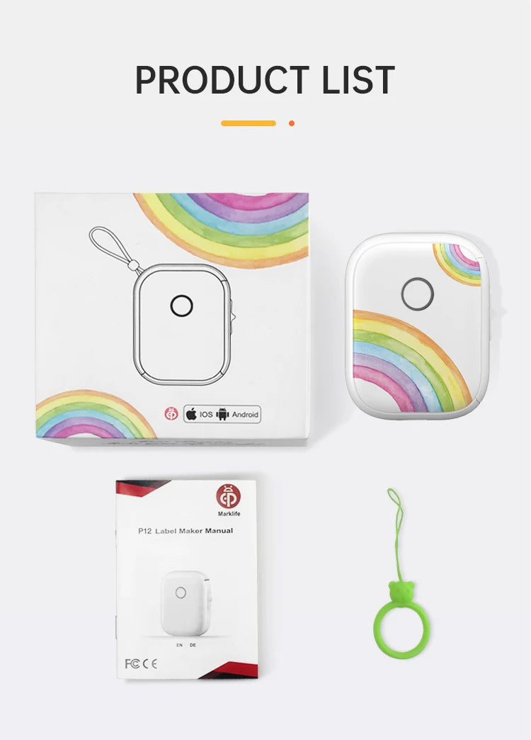 Printiup Label Go – Étiqueteuse Thermique Portable Bluetooth 14 mm – Créateurs & DIY