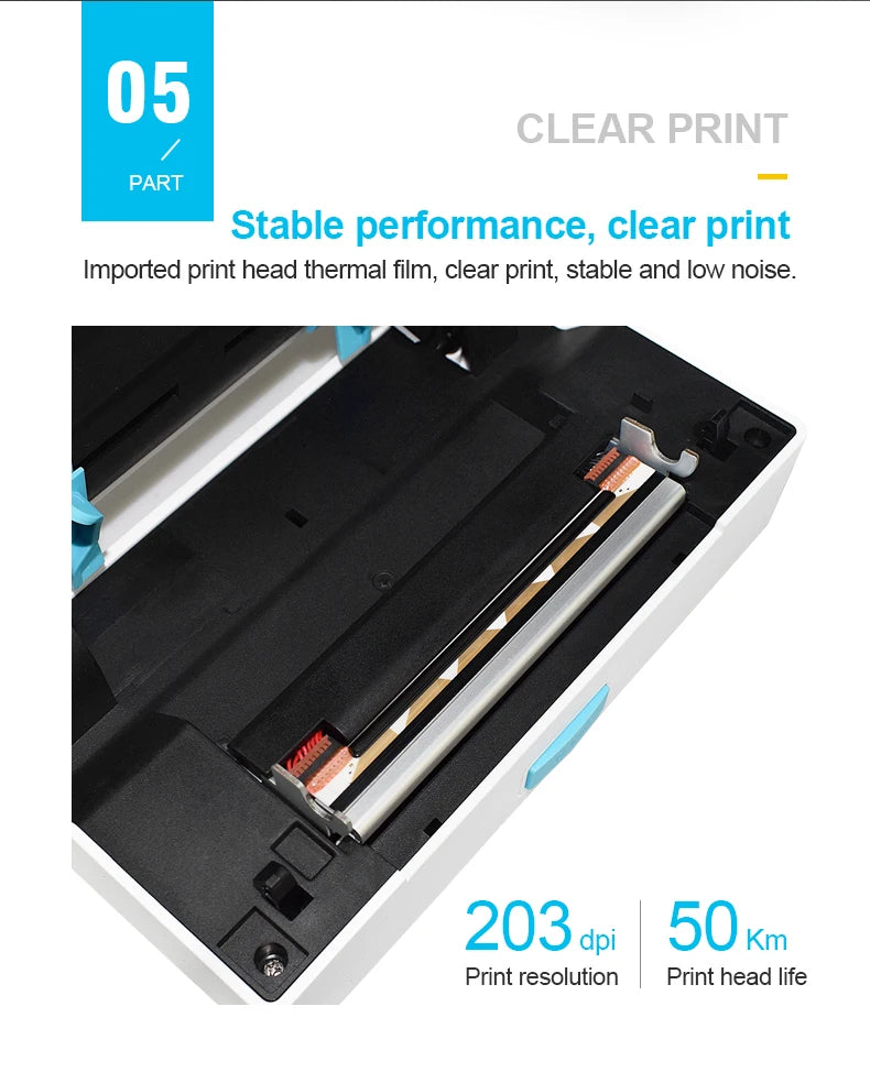 Printiup Label One – imprimante Thermique Étiquettes 4x6 Bluetooth – Compatible Windows, Mac, iOS & Android