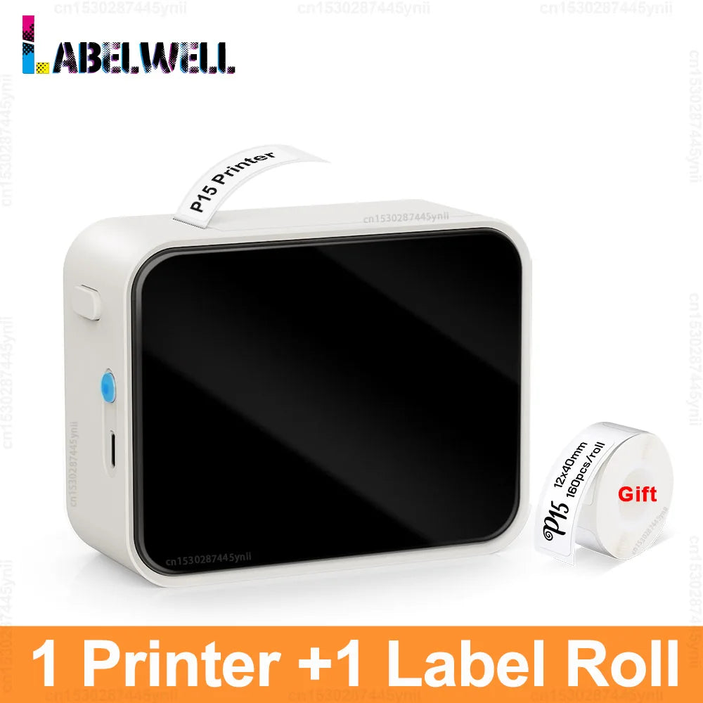 Printiup Label Pocket – Étiqueteuse Thermique Portable Bluetooth 15 mm – Bureau & Étudiants