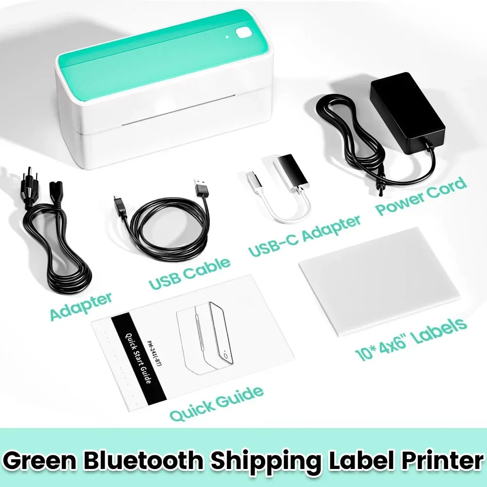 Printiup Label Air - Imprimante Thermique Étiquettes 4x6 Bluetooth Sans Fil – Compatible iPhone, Android, Mac & Windows