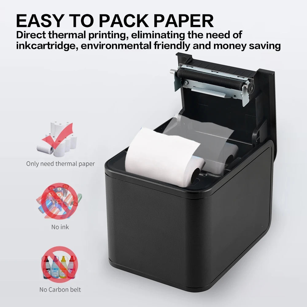 Printiup POS One - Imprimante Thermique Caisse 80 mm – USB & LAN - Auto-cutter