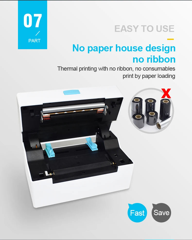 Printiup Label One – imprimante Thermique Étiquettes 4x6 Bluetooth – Compatible Windows, Mac, iOS & Android