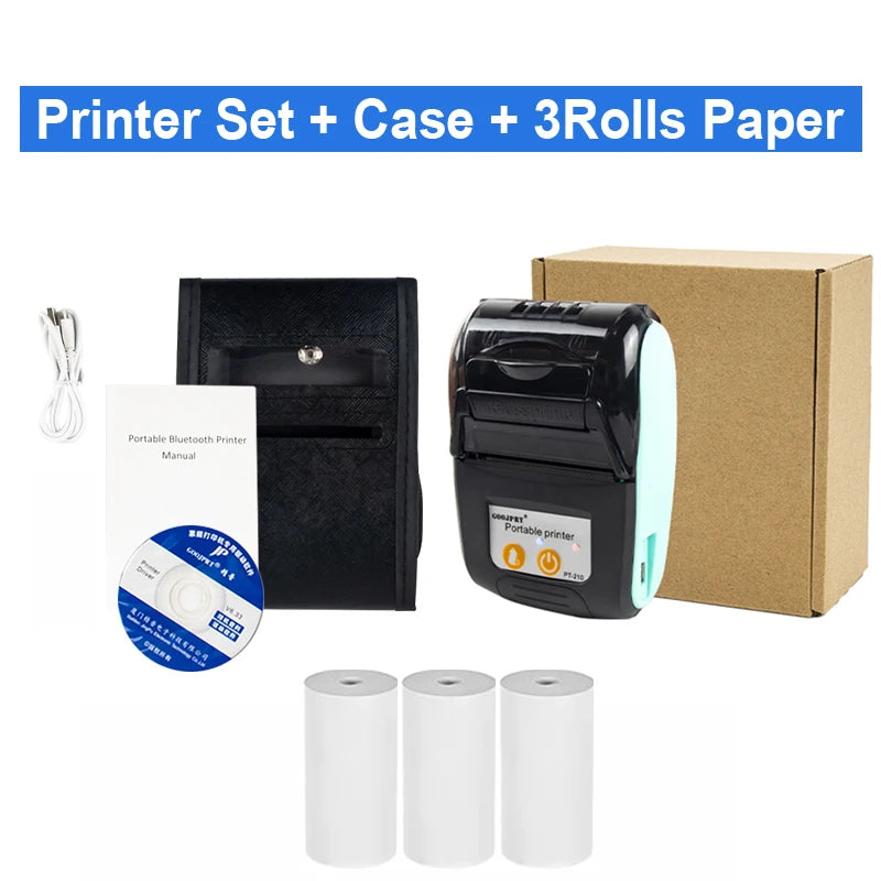 Printiup POS Go - Imprimante Thermique Caisse Portable 58 mm – Bluetooth & USB – Avec Batterie Rechargeable
