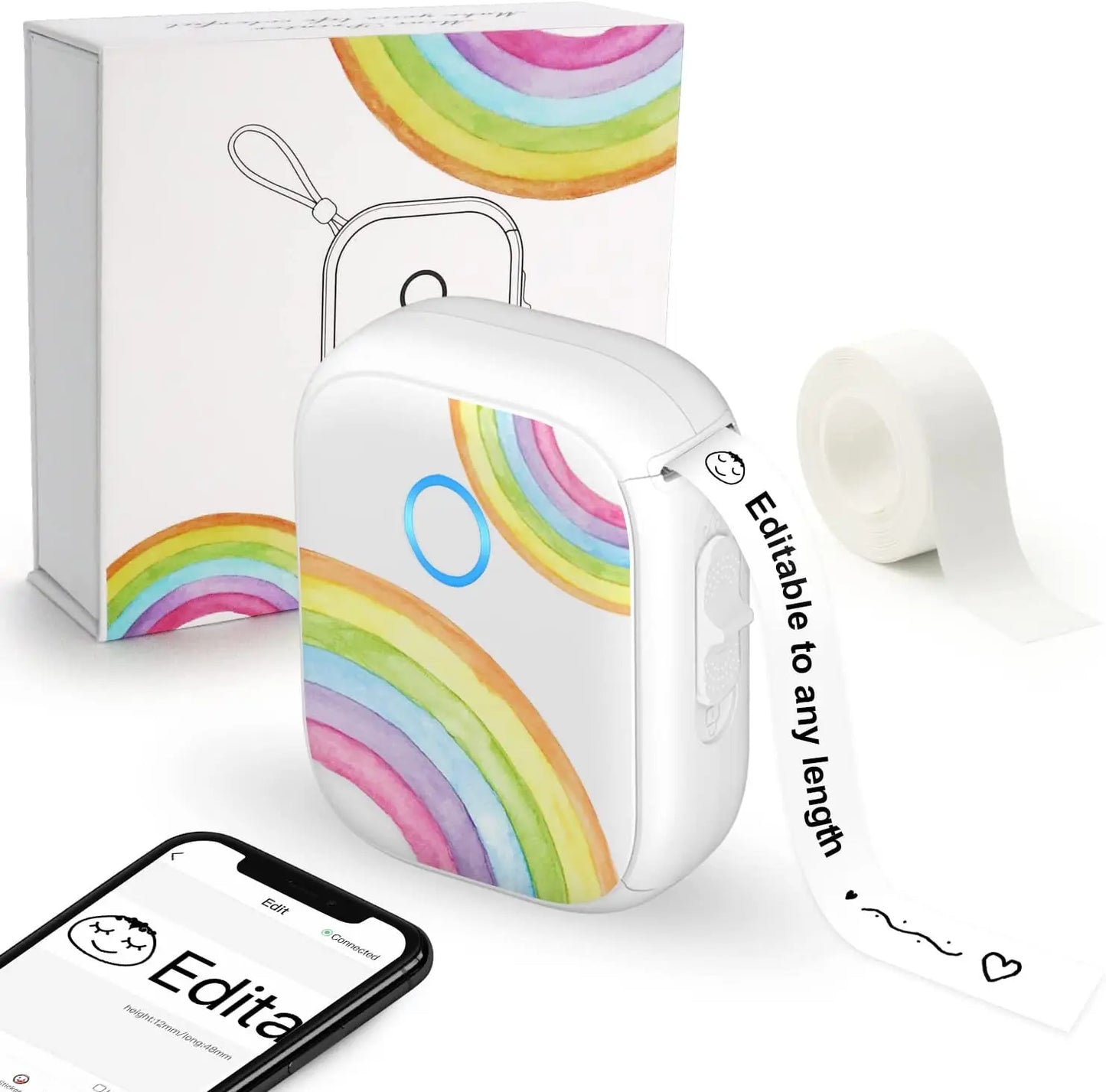 Printiup Label Go – Étiqueteuse Thermique Portable Bluetooth 14 mm – Créateurs & DIY
