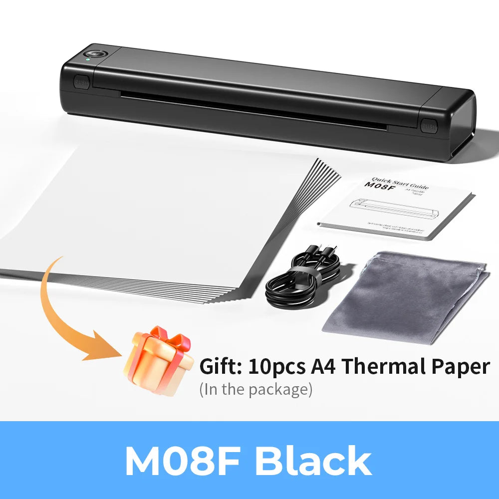 Printiup A4 – Mini imprimante Thermique Portable A4 Bluetooth Maison & Bureau, Compatible iOS Android PC