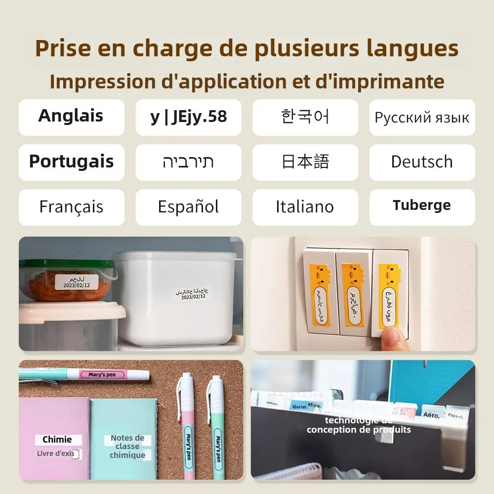 Printiup Label Mini – Étiqueteuse Thermique Portable Bluetooth 15 mm – Maison & Organisation