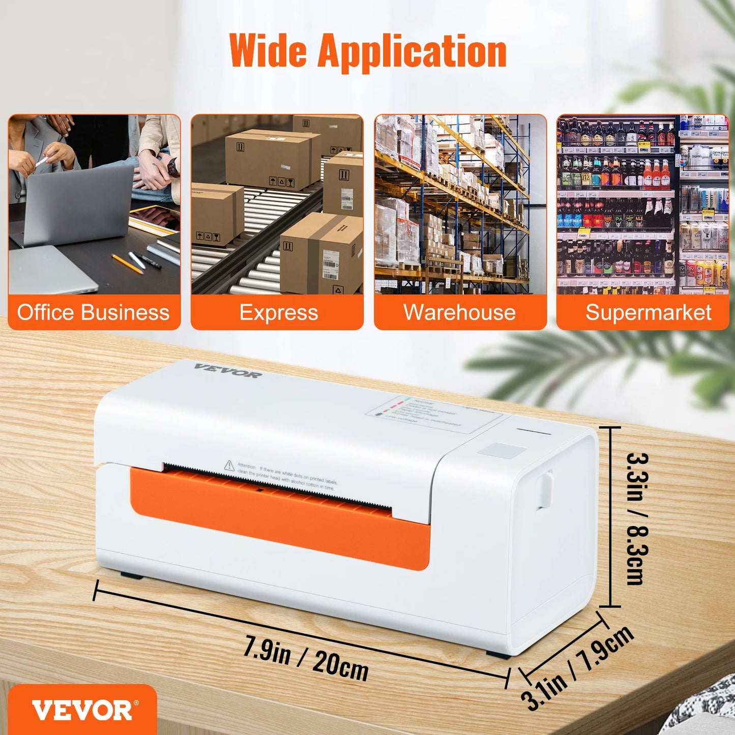 Printiup Label Smart – Imprimante Thermique Étiquettes 4x6 – USB