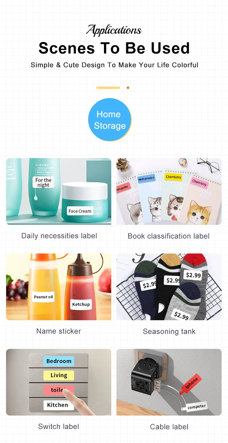 Printiup Label Go – Étiqueteuse Thermique Portable Bluetooth 14 mm – Créateurs & DIY