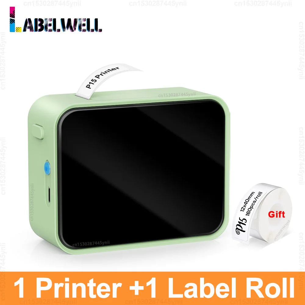 Printiup Label Pocket – Étiqueteuse Thermique Portable Bluetooth 15 mm – Bureau & Étudiants