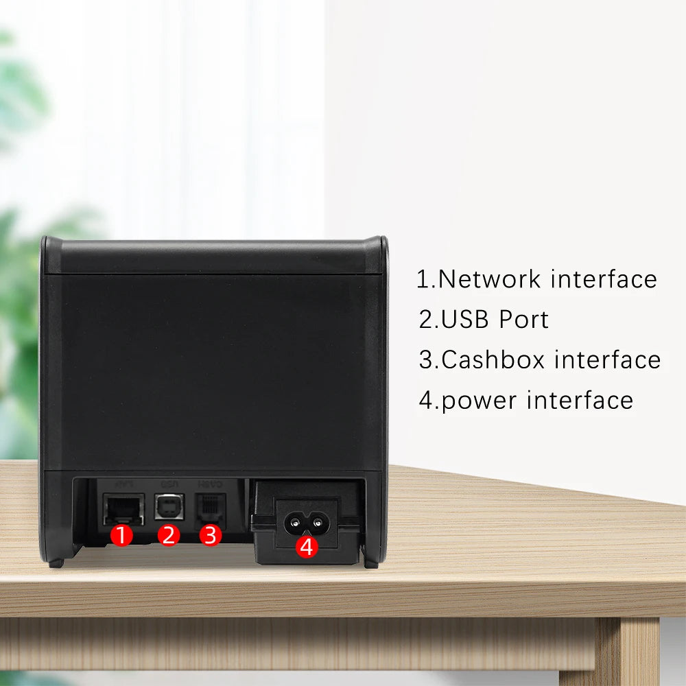 Printiup POS One - Imprimante Thermique Caisse 80 mm – USB & LAN - Auto-cutter