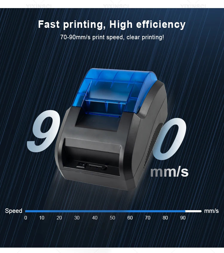 Printiup POS Flex - Imprimante Thermique Caisse 58 mm – Bluetooth & USB – Compatible iOS, Android, Windows & Mac