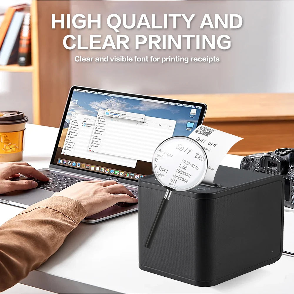 Printiup POS One - Imprimante Thermique Caisse 80 mm – USB & LAN - Auto-cutter