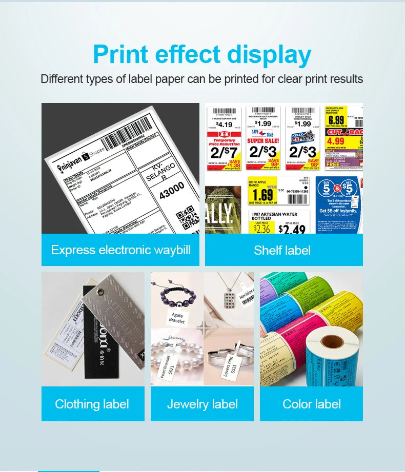 Printiup Label One – imprimante Thermique Étiquettes 4x6 Bluetooth – Compatible Windows, Mac, iOS & Android