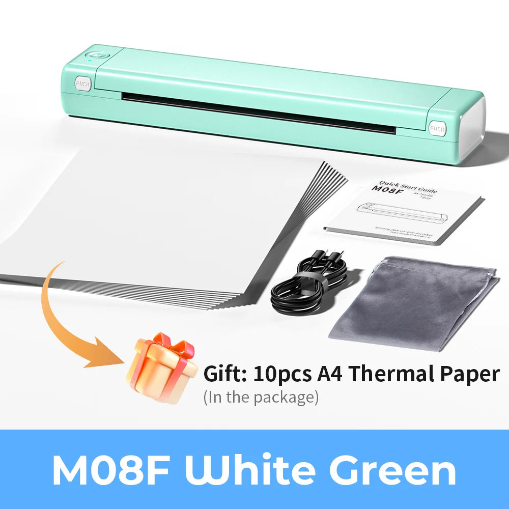 Printiup A4 – Mini imprimante Thermique Portable A4 Bluetooth Maison & Bureau, Compatible iOS Android PC