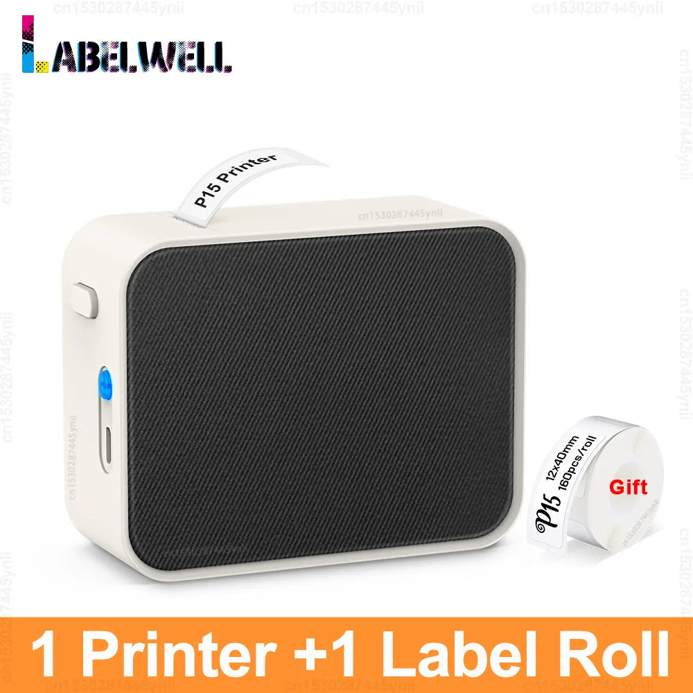 Printiup Label Pocket – Étiqueteuse Thermique Portable Bluetooth 15 mm – Bureau & Étudiants
