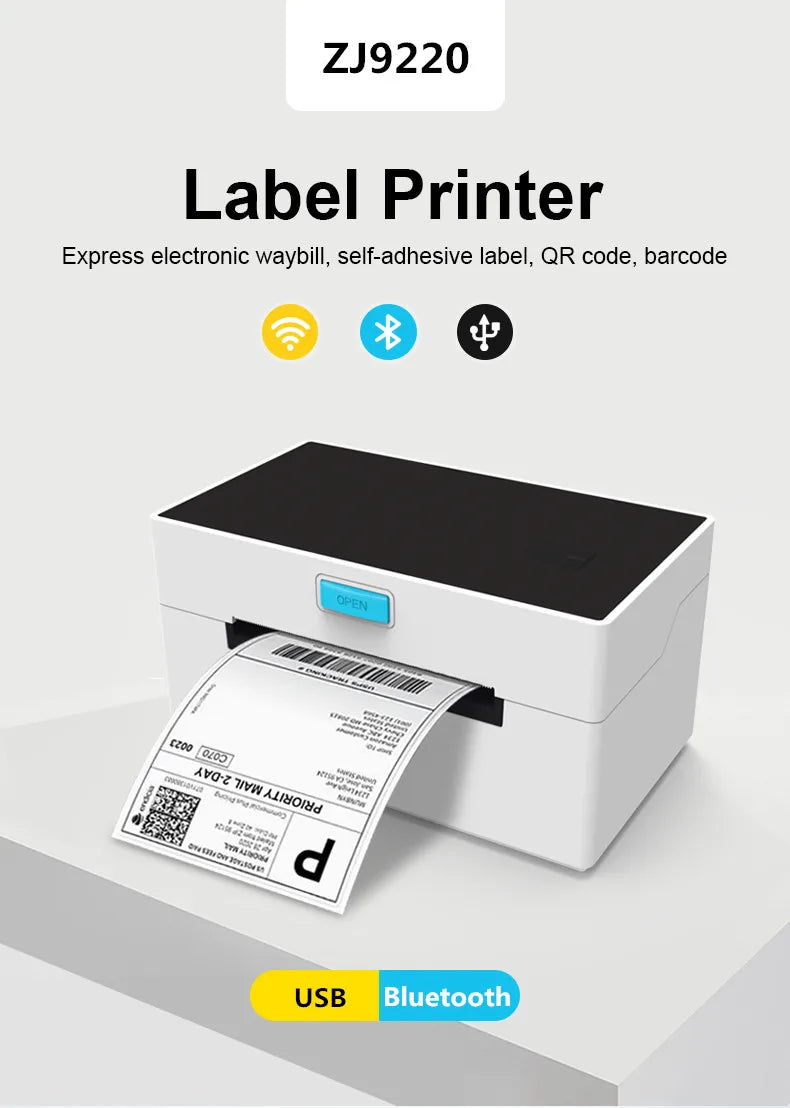 Printiup Label One – imprimante Thermique Étiquettes 4x6 Bluetooth – Compatible Windows, Mac, iOS & Android