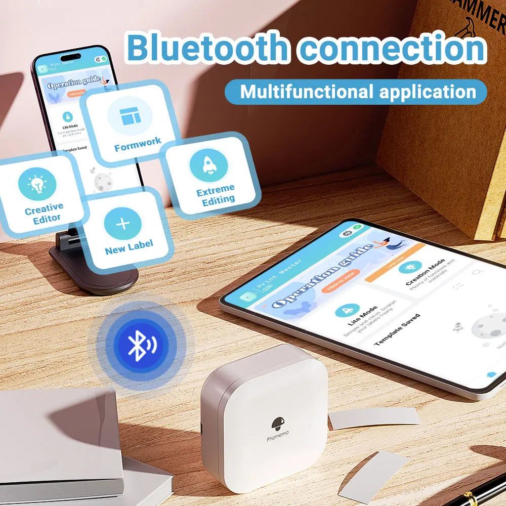 Printiup Label Mini – Étiqueteuse Thermique Portable Bluetooth 15 mm – Maison & Organisation