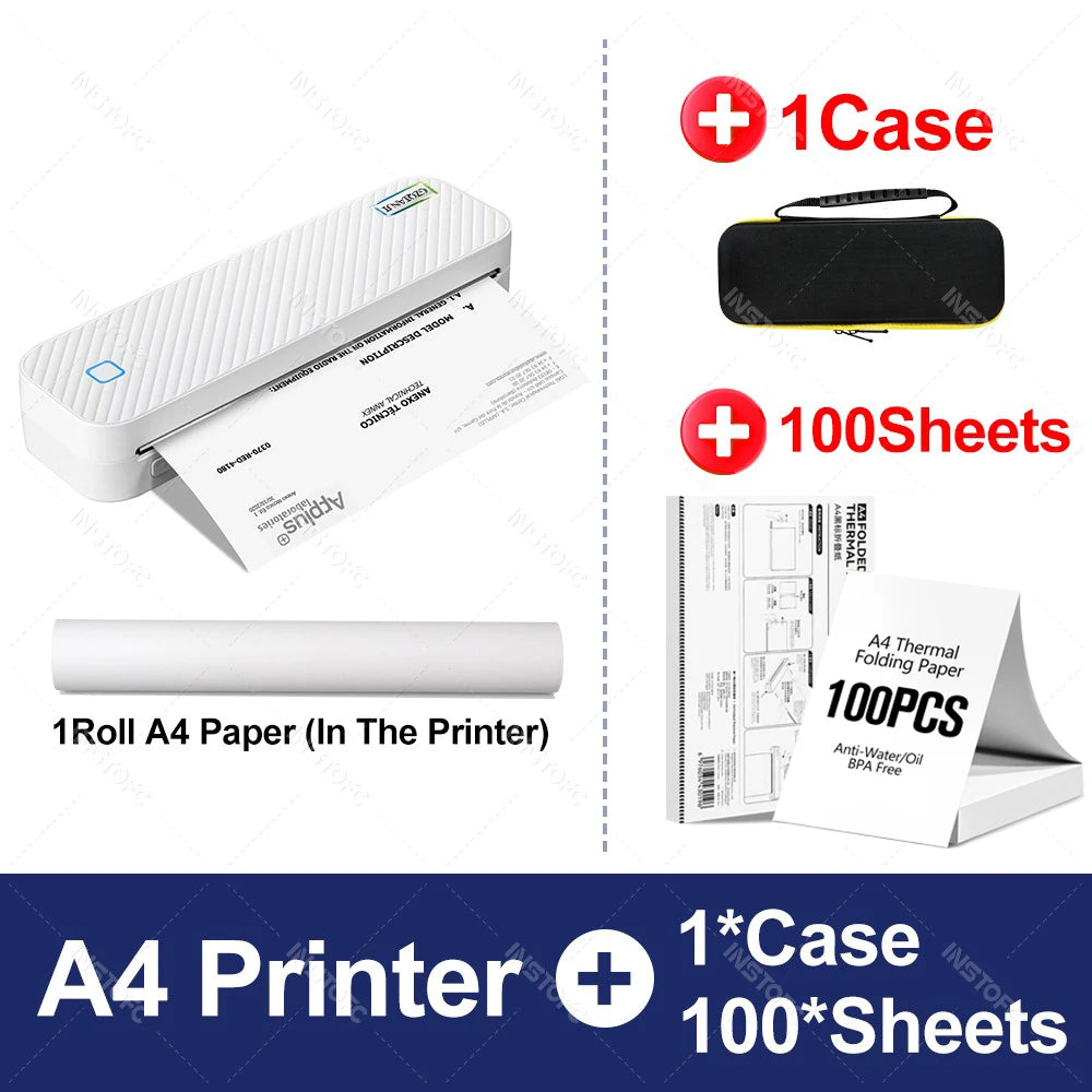 Printiup A4 Max – Imprimante Thermique portable Premium – Bluetooth Sans Encre – Impression Documents & Photos (Maison, Bureau, École, Voyage)