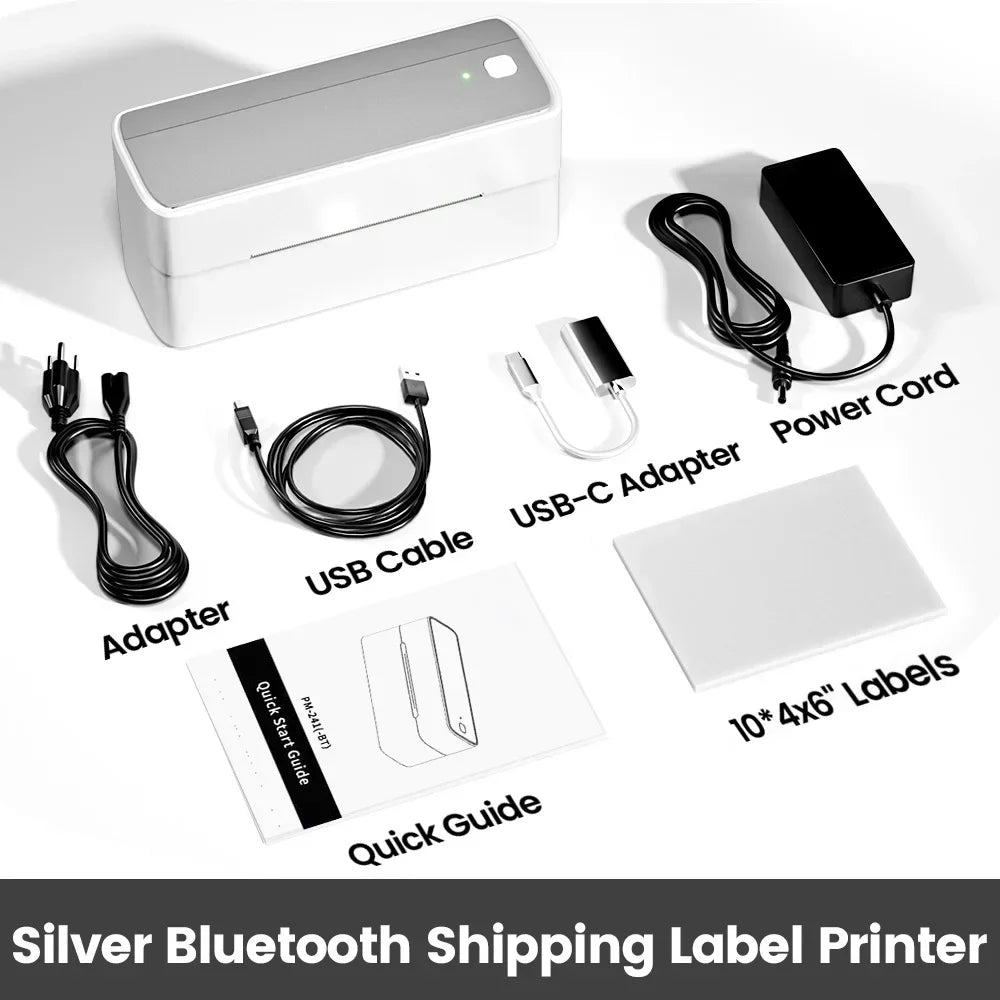 Printiup Label Air - Imprimante Thermique Étiquettes 4x6 Bluetooth Sans Fil – Compatible iPhone, Android, Mac & Windows