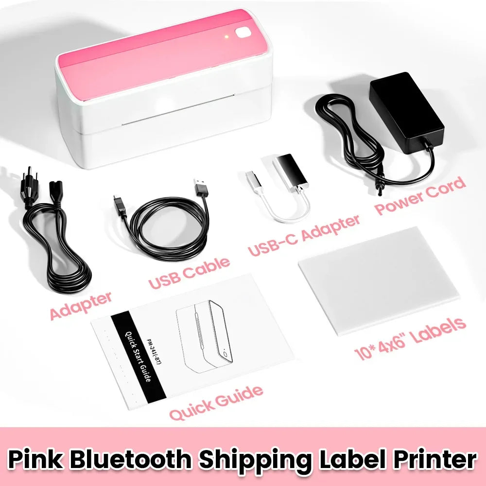 Printiup Label Air - Imprimante Thermique Étiquettes 4x6 Bluetooth Sans Fil – Compatible iPhone, Android, Mac & Windows
