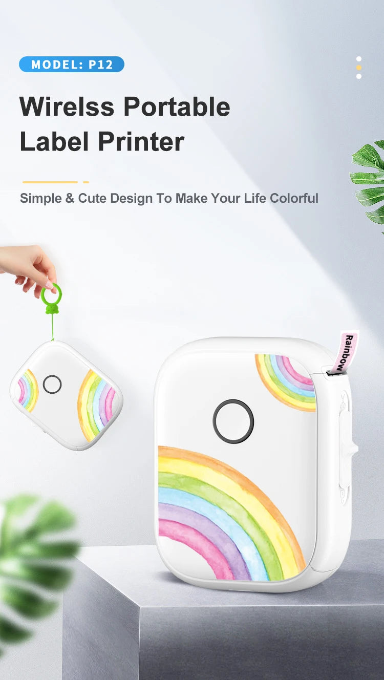Printiup Label Go – Étiqueteuse Thermique Portable Bluetooth 14 mm – Créateurs & DIY