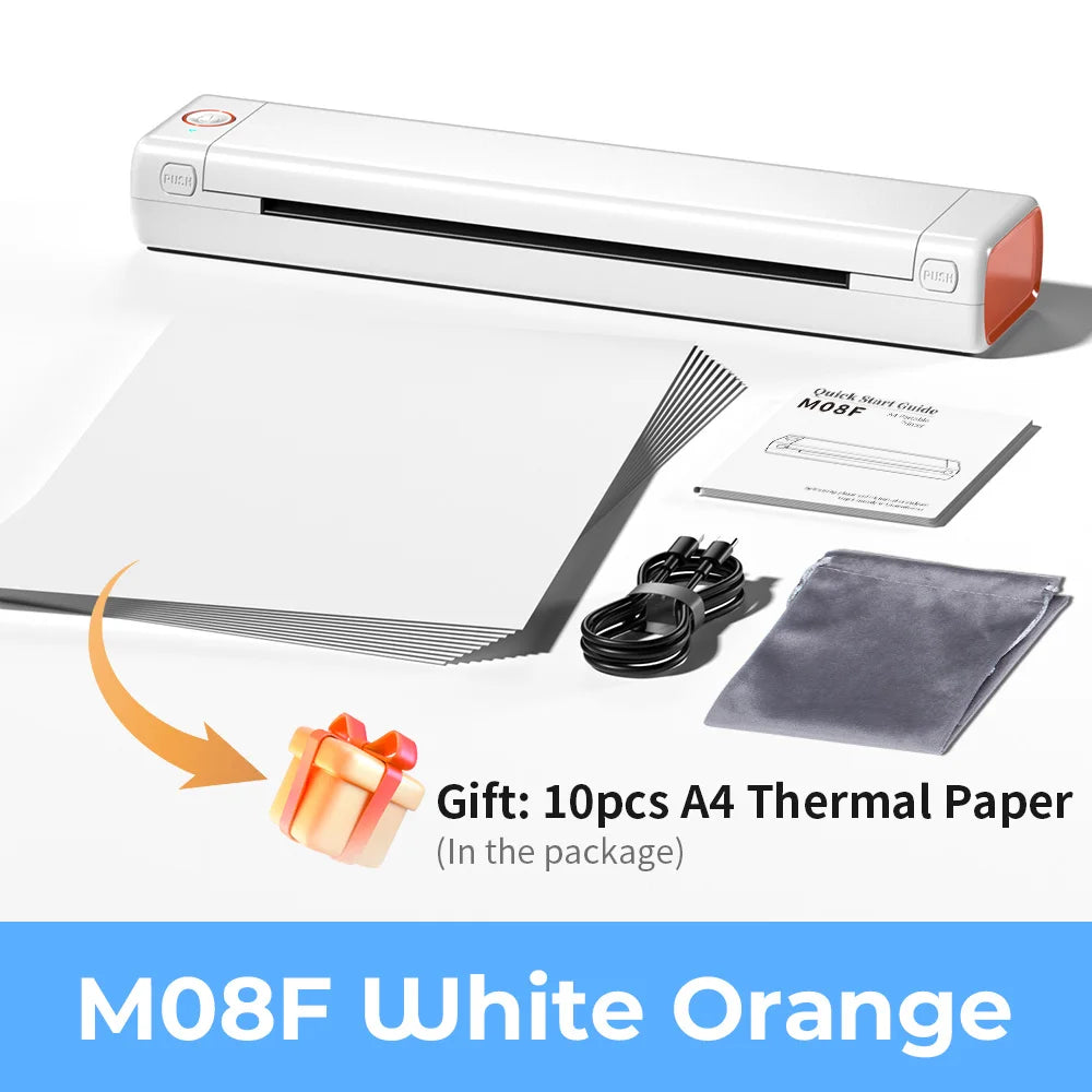 Printiup A4 – Mini imprimante Thermique Portable A4 Bluetooth Maison & Bureau, Compatible iOS Android PC