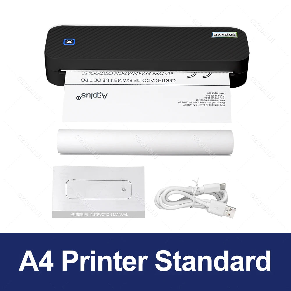 Printiup A4 Max – Imprimante Thermique portable Premium – Bluetooth Sans Encre – Impression Documents & Photos (Maison, Bureau, École, Voyage)