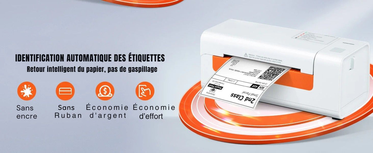 Printiup Label Smart – Imprimante Thermique Étiquettes 4x6 – USB