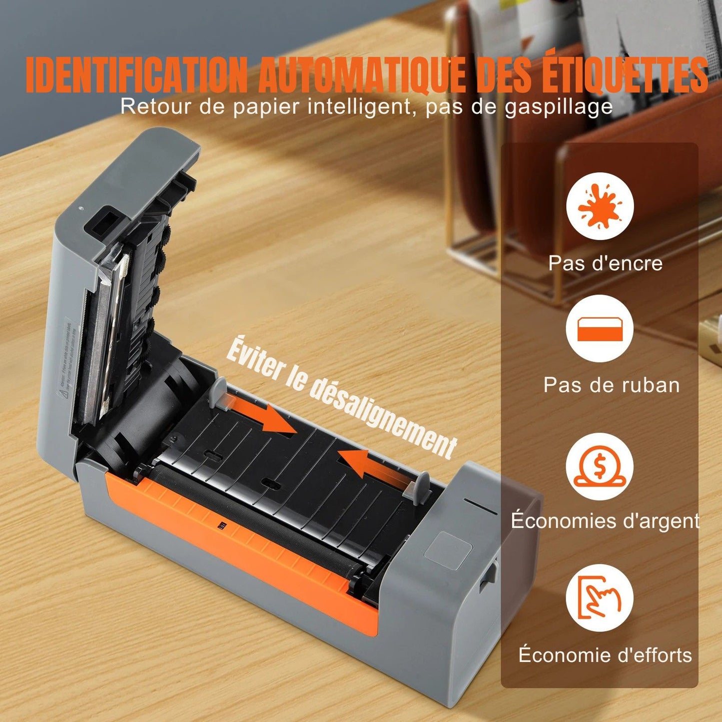 Printiup Label Flex - Imprimante Thermique Étiquettes 4x6 USB – Reconnaissance Automatique – Compatible Windows, Mac & Linux