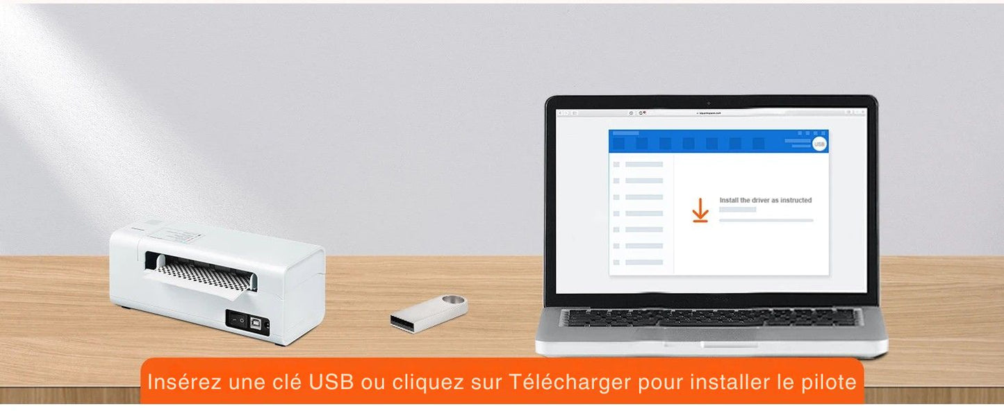 Printiup Label Smart – Imprimante Thermique Étiquettes 4x6 – USB