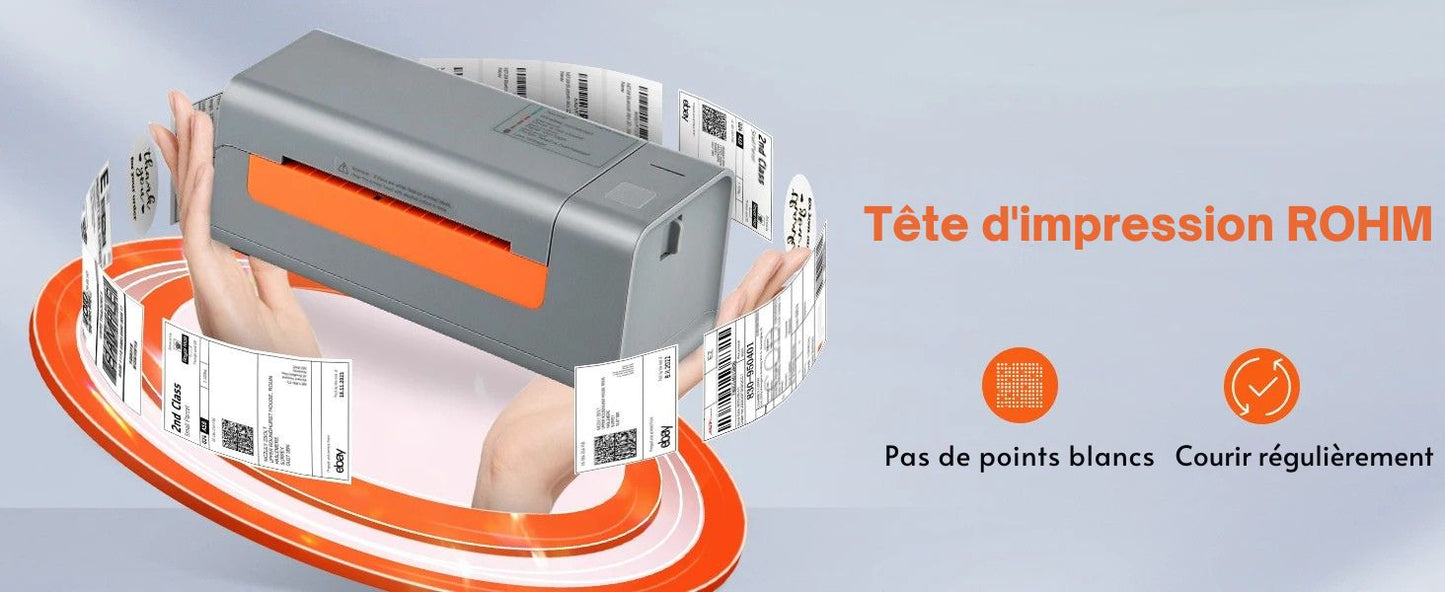 Printiup Label Flex - Imprimante Thermique Étiquettes 4x6 USB – Reconnaissance Automatique – Compatible Windows, Mac & Linux