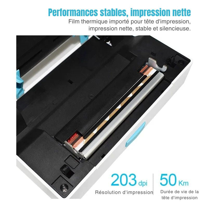 Printiup Label One – imprimante Thermique Étiquettes 4x6 Bluetooth – Compatible Windows, Mac, iOS & Android