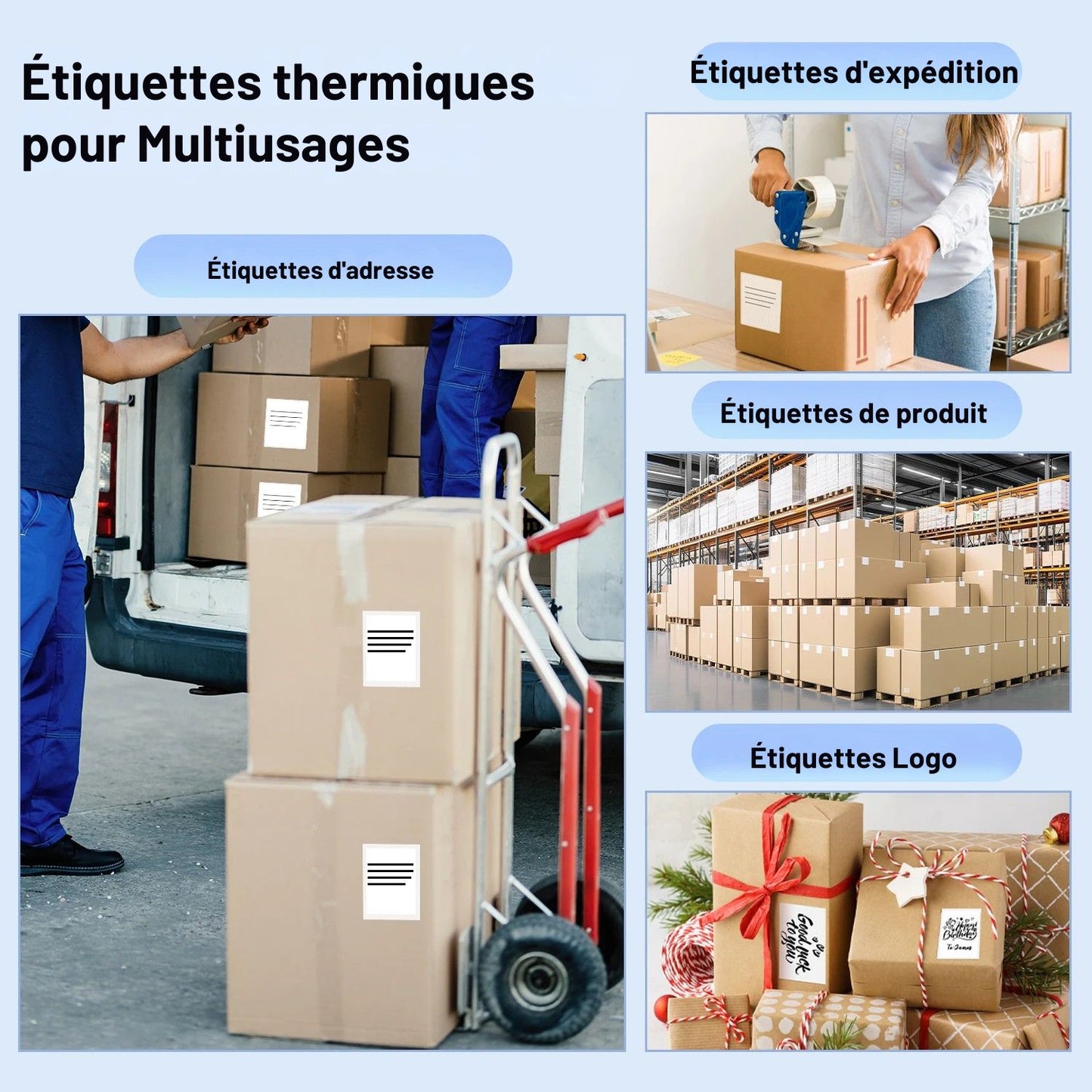 Printiup Label Rose - Imprimante Thermique Étiquettes 4x6 Bluetooth – Compacte & Économique – Compatible iPhone, Android, Mac & Windows