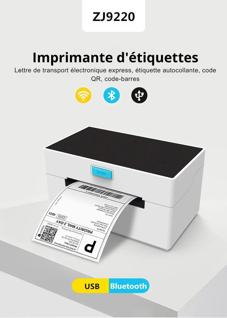 Printiup Label One – imprimante Thermique Étiquettes 4x6 Bluetooth – Compatible Windows, Mac, iOS & Android